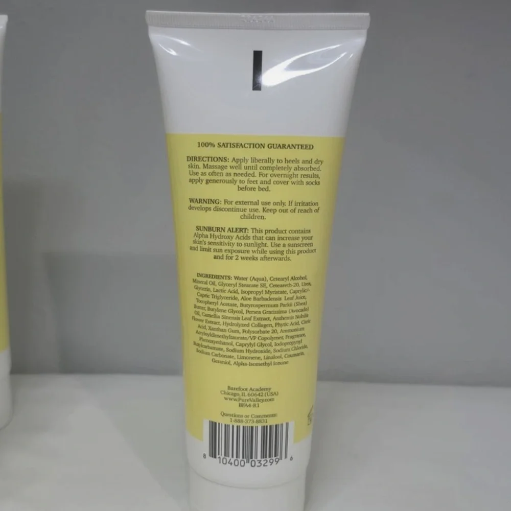 Barefoot Academy Cracked Heel Rough Foot Cream Shea Butter Lactic Acid Avocado